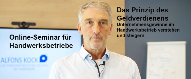 Alfons Kock Onlineseminar Webinar Unternehmensgewinne steigern