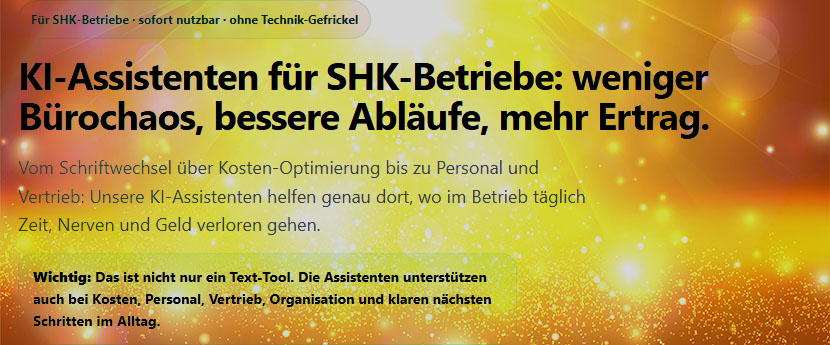 KI im SHK-Handwerksbetrieb
